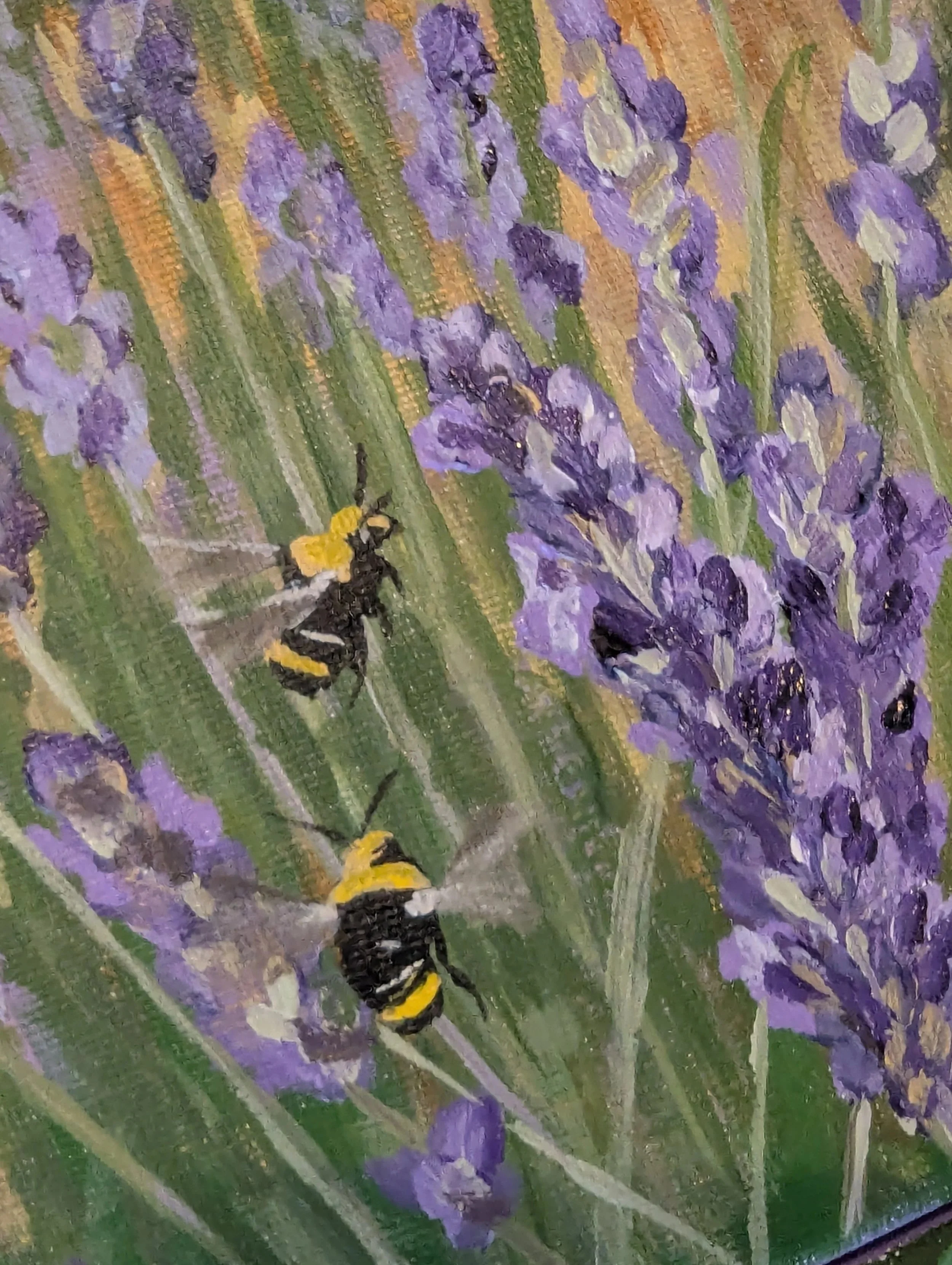 Detail: Lavender and Bee Series #7: Bumble Bees 2025