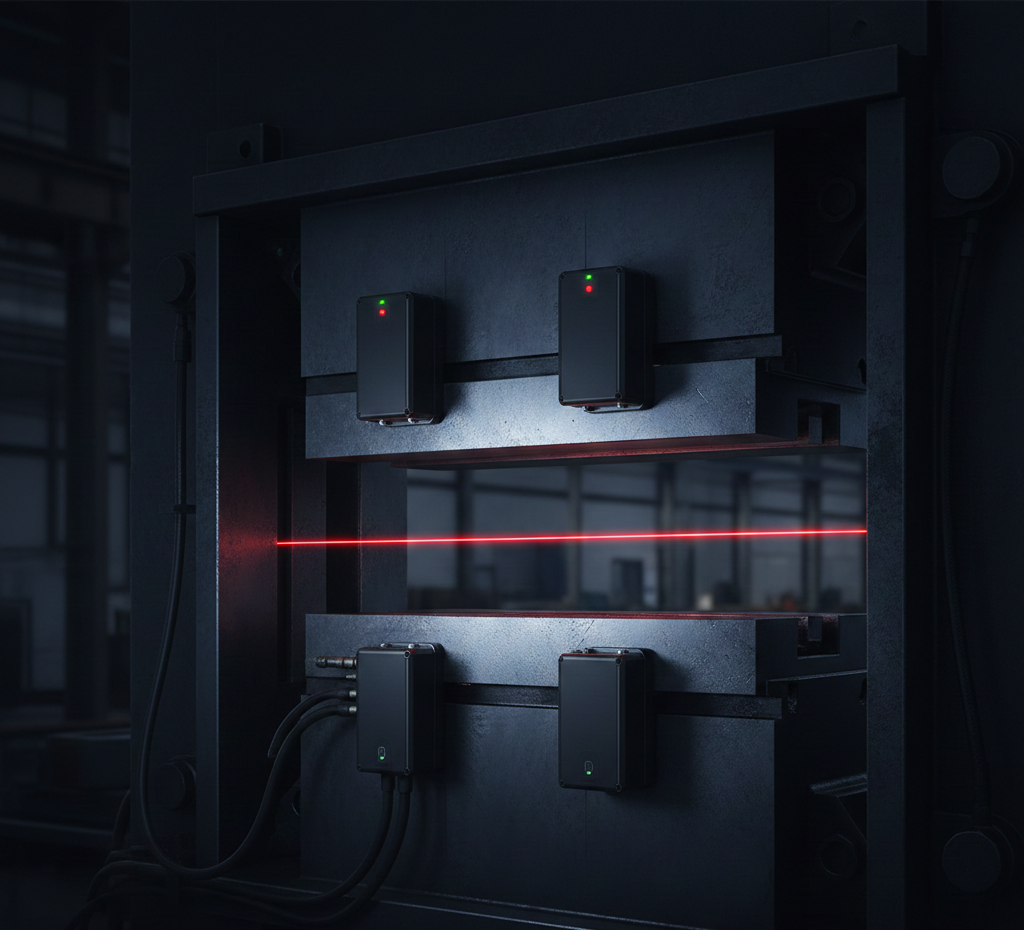 Nachlaufmessung, Nachlaufwegmessung, BWS, berührungsloswirkende Schutzeinrichtung, Laser, Sicherheit, trennende Schutzeinrichtung, Gefahrenabstände, Sicherheitsabstände