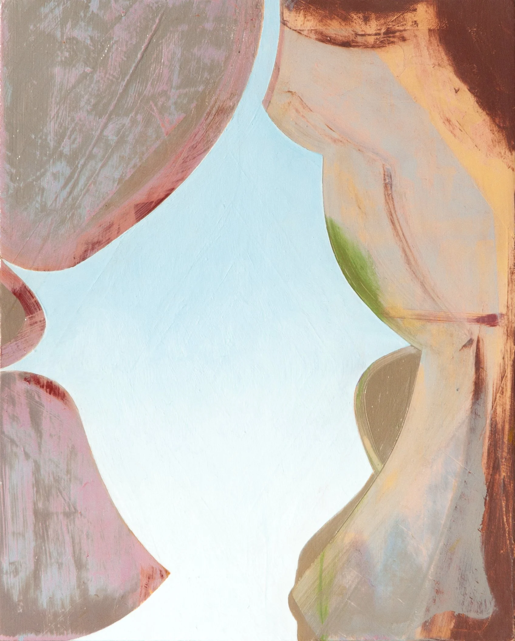 Femme Fenêtre, 2020, oil on panel, 10" x 8"