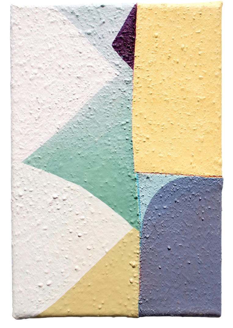 Zon, 2019, oil on sewn canvas, 12" x 8"