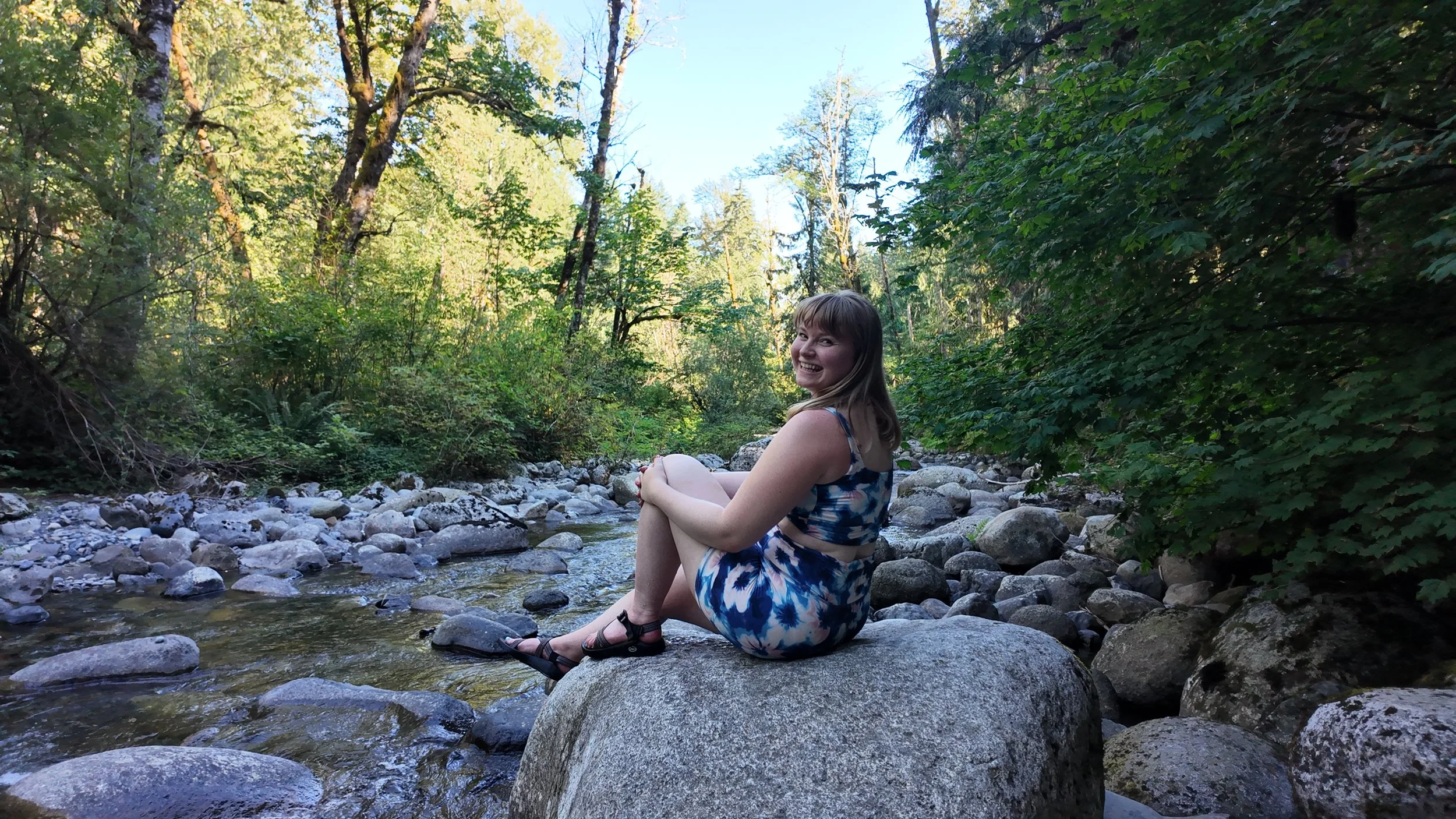 Zoya K, Founder, at a river bend in WA