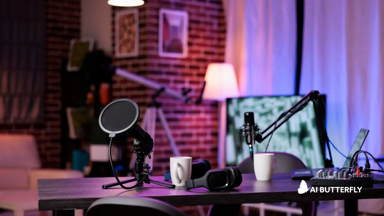 Smartphone and ring light setup prepared for batch recording social media marketing videos.