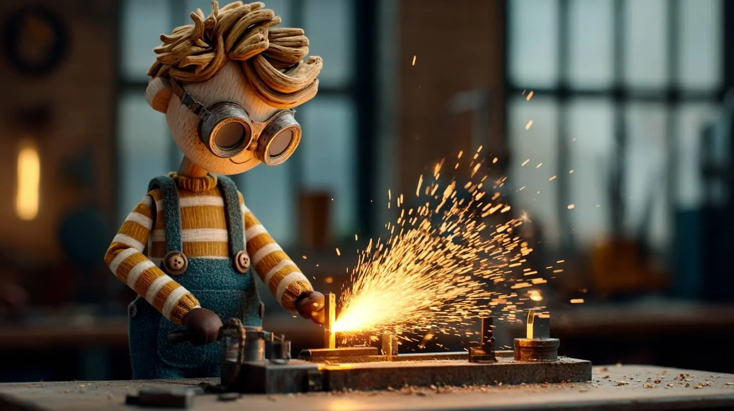 A wooden toy creates a real Mercedes