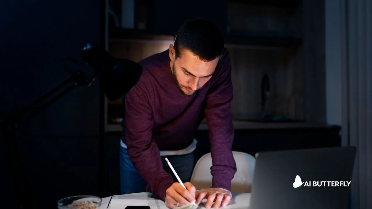 Marketing person planning the script structure for a high-converting explainer video.