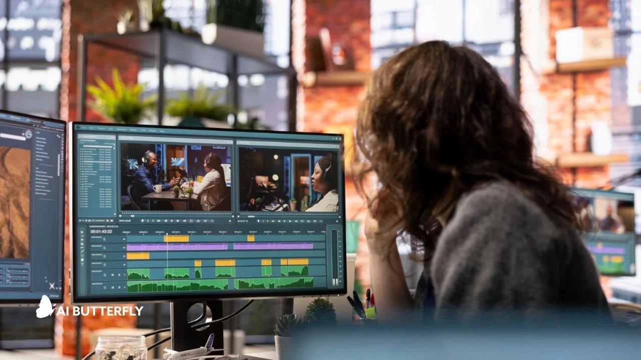 Video editing timeline showing pacing and multi-platform optimization for an ecommerce product video.