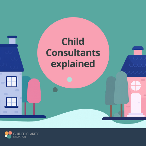 Illustration explaining the role of a child consultant in family dispute resolution.