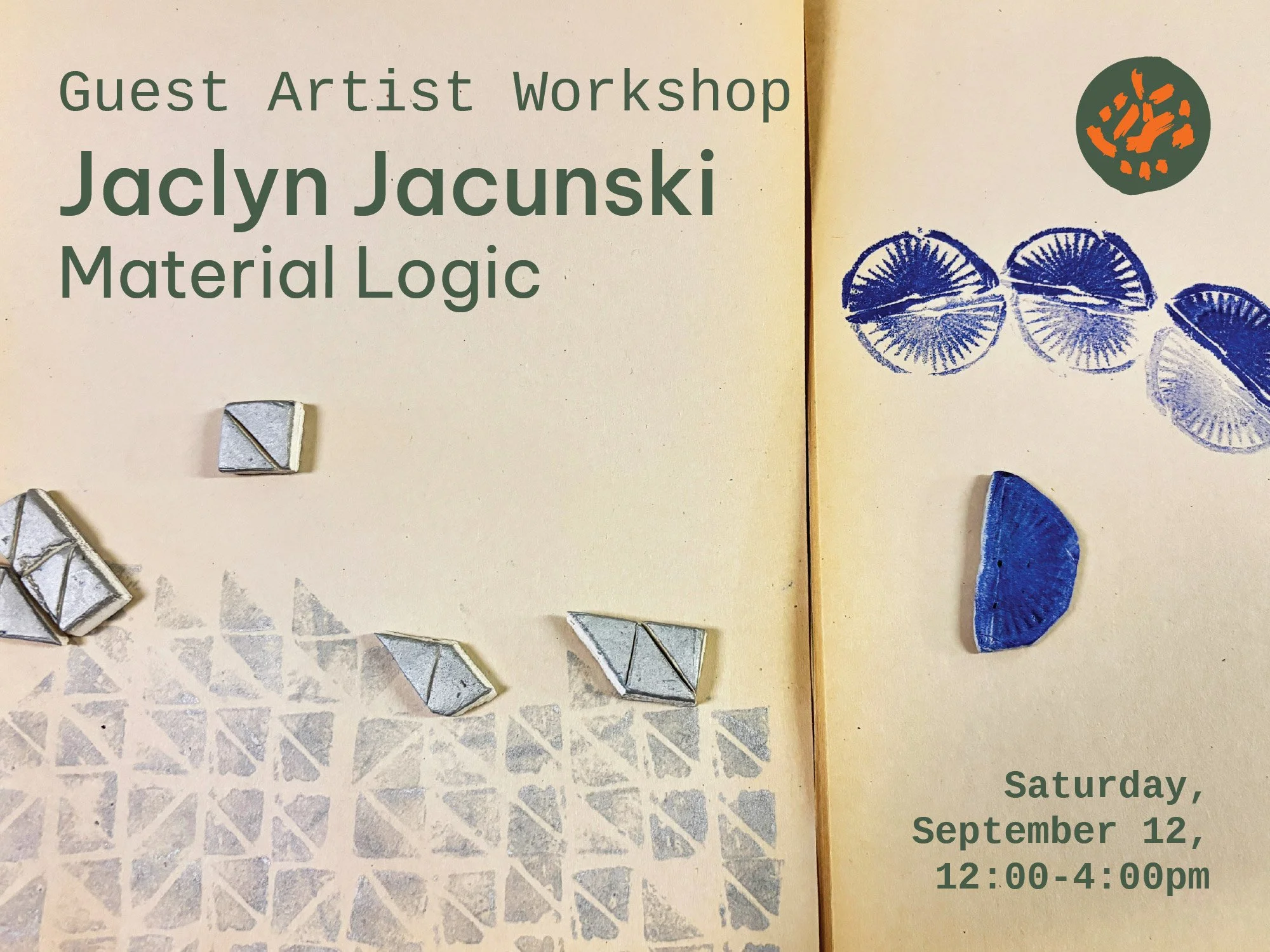 Guest Artist Workshop: Material Logic - Building an Image Through Monoprint and Stamping with Jaclyn Jacunski