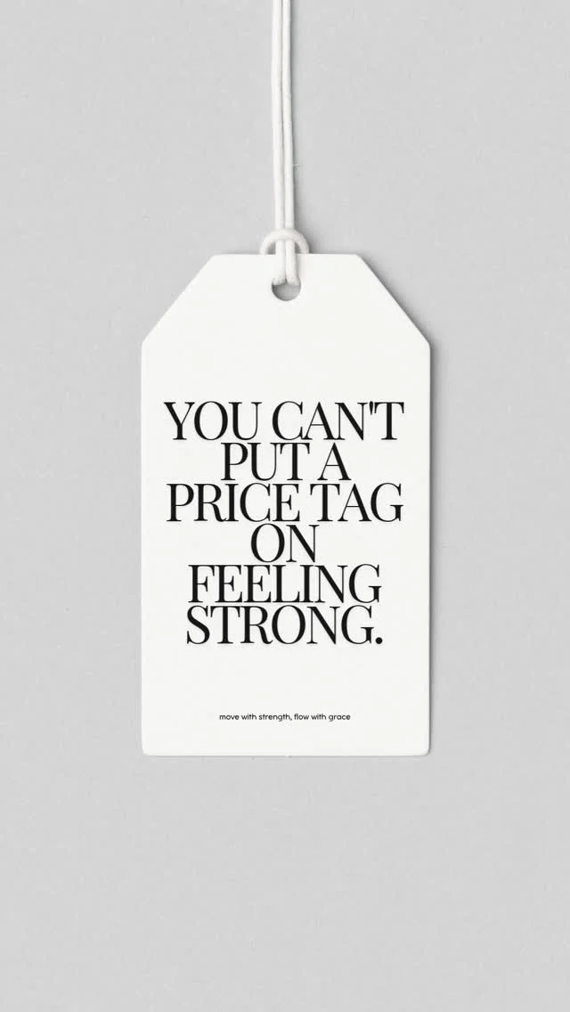 You can't put a price on feeling strong.β
β
But you can invest in yourself. In your body. In your confidence.β
β
That moment when you hold a move you've been working on for weeks? When you flow through a sequence that felt impossible last month? When