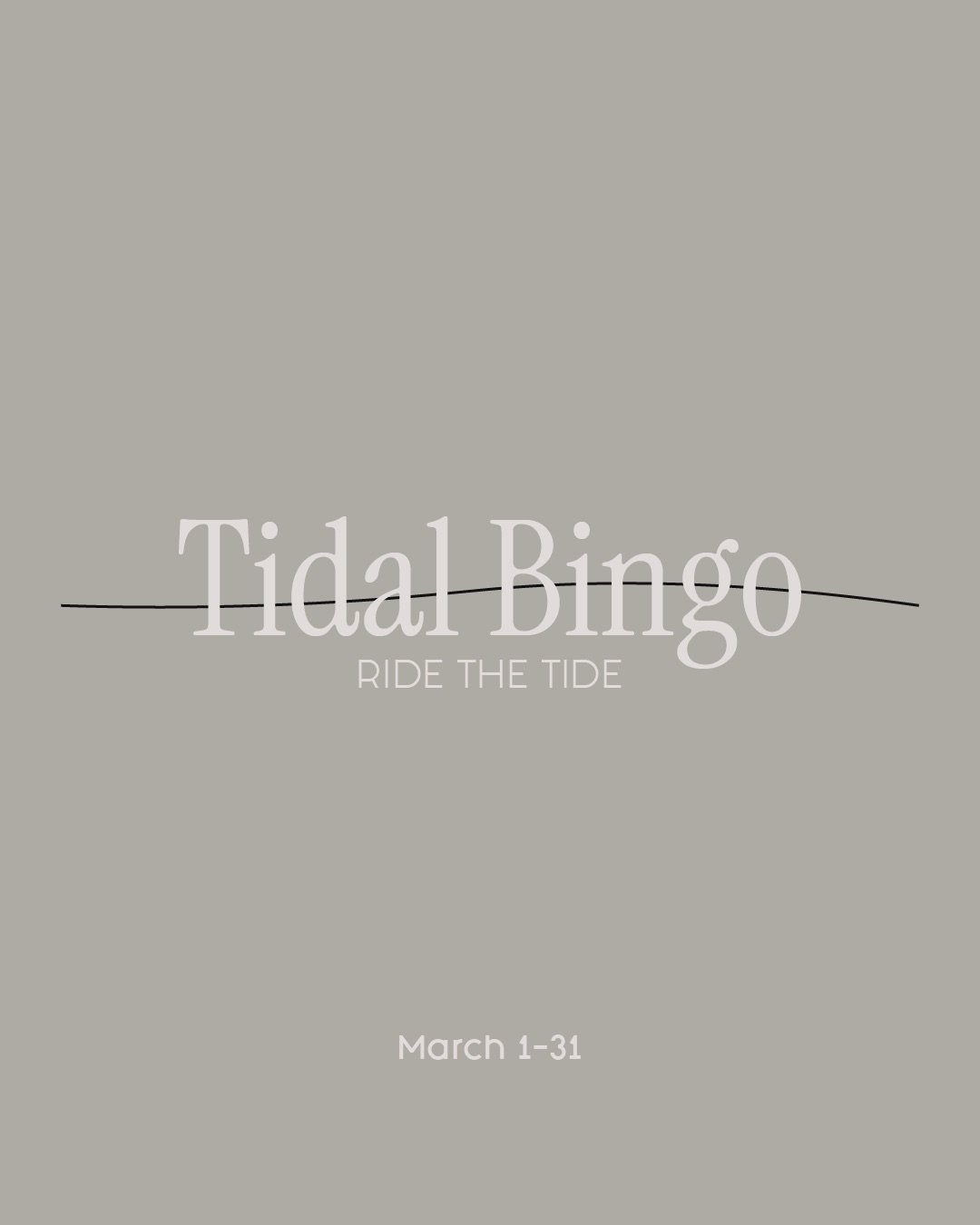 TIDAL BINGO IS LIVE 🌊⁠
⁠
Pick up your card at the front desk and start marking off squares as you explore classes, try something new, and connect with this community.⁠
⁠
Every completed line = a raffle entry for a FREE month of unlimited classes.⁠
F