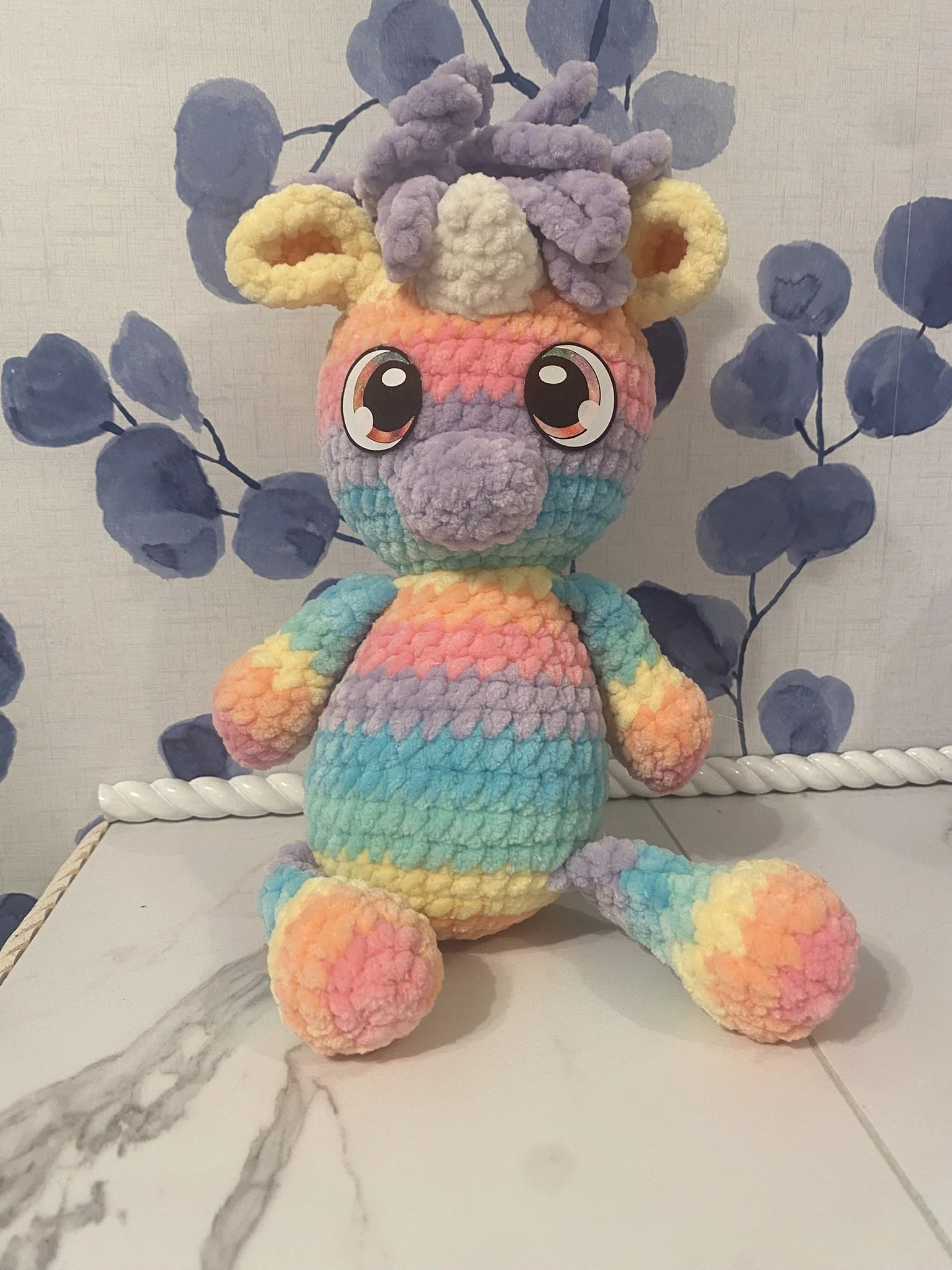 Rainbow Unicorn Crochet Toy