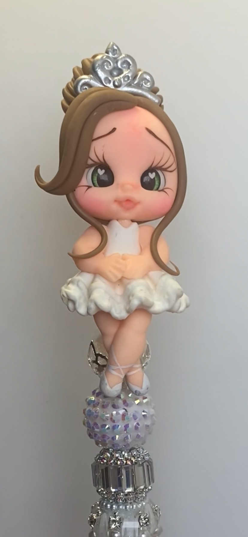 White Ballerina Clay Pen