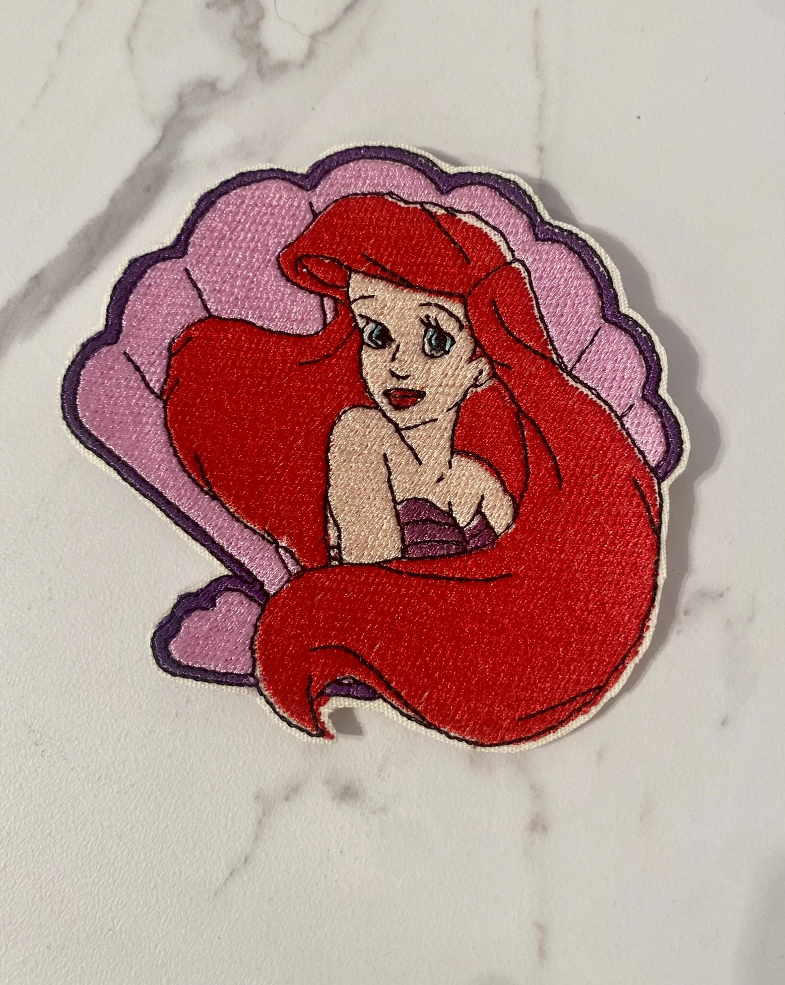 Ariel in Her Shell Iron-On Patch