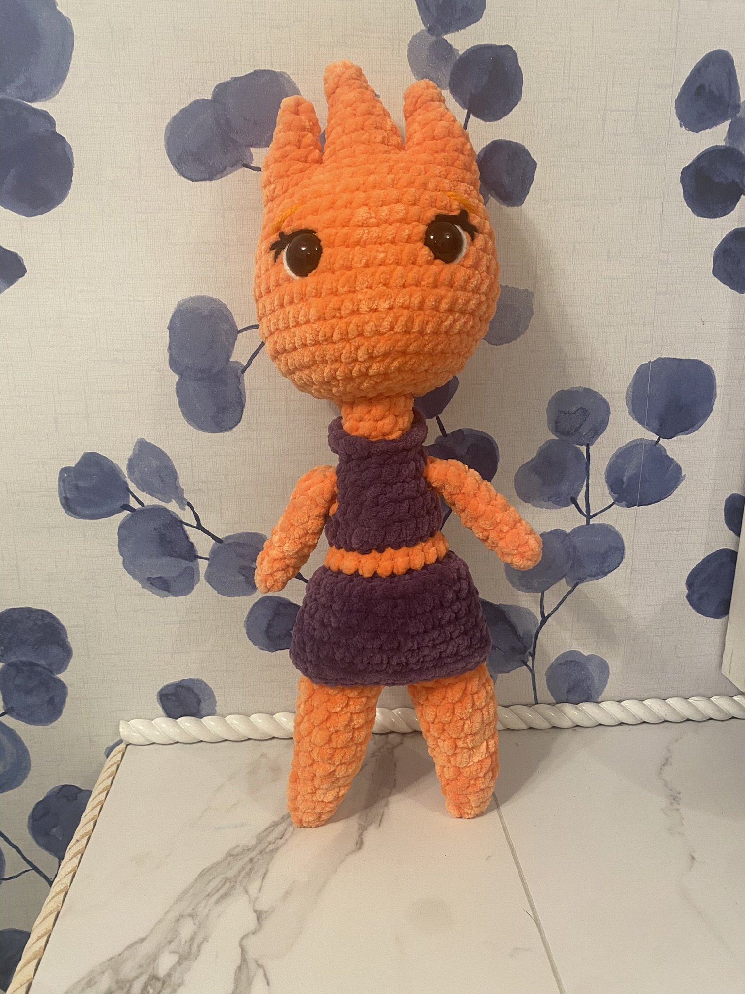Ember the Fire Element Crochet Doll