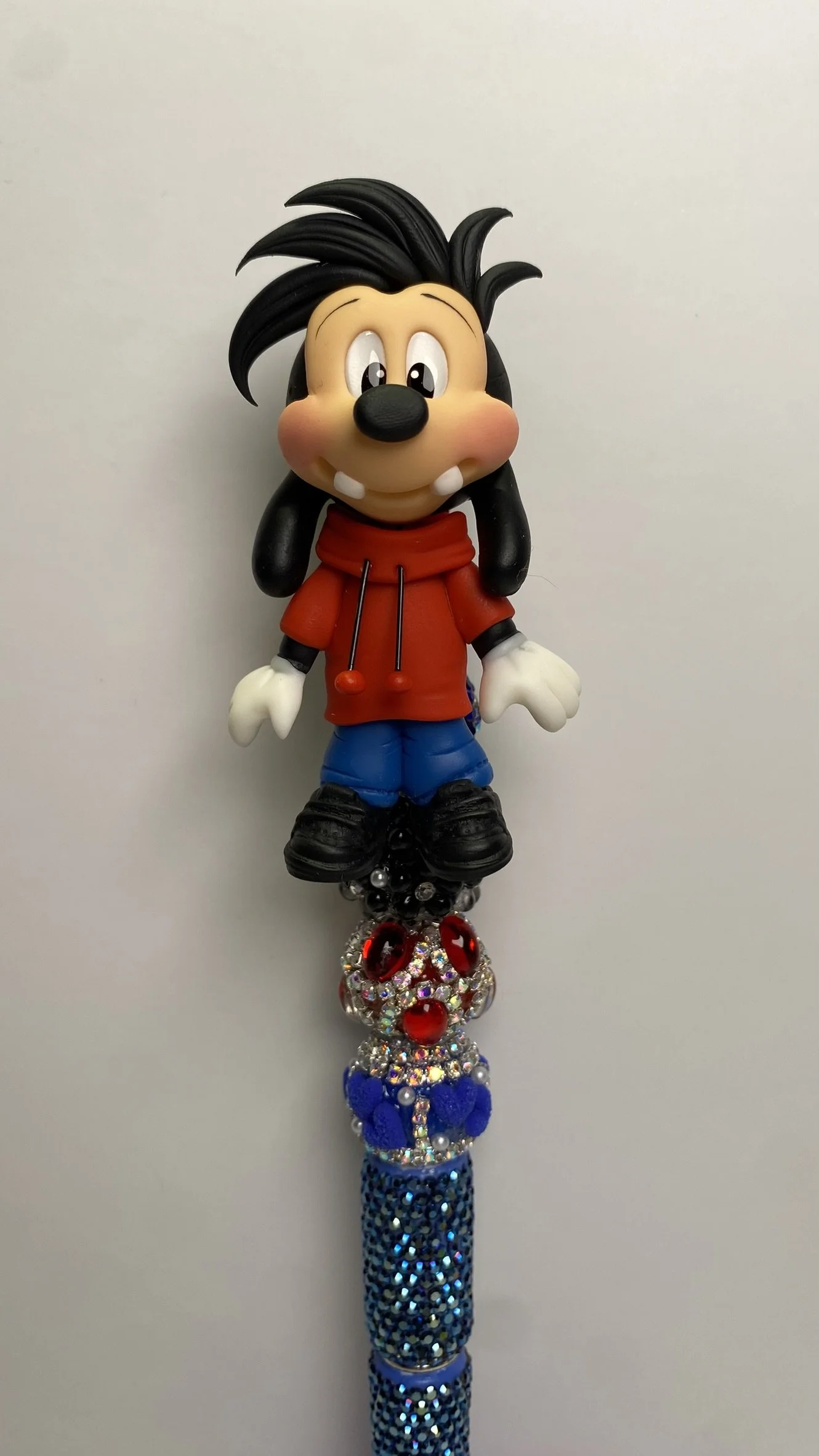 Max Goof Inspired Clay Pen with Sparkle Beads