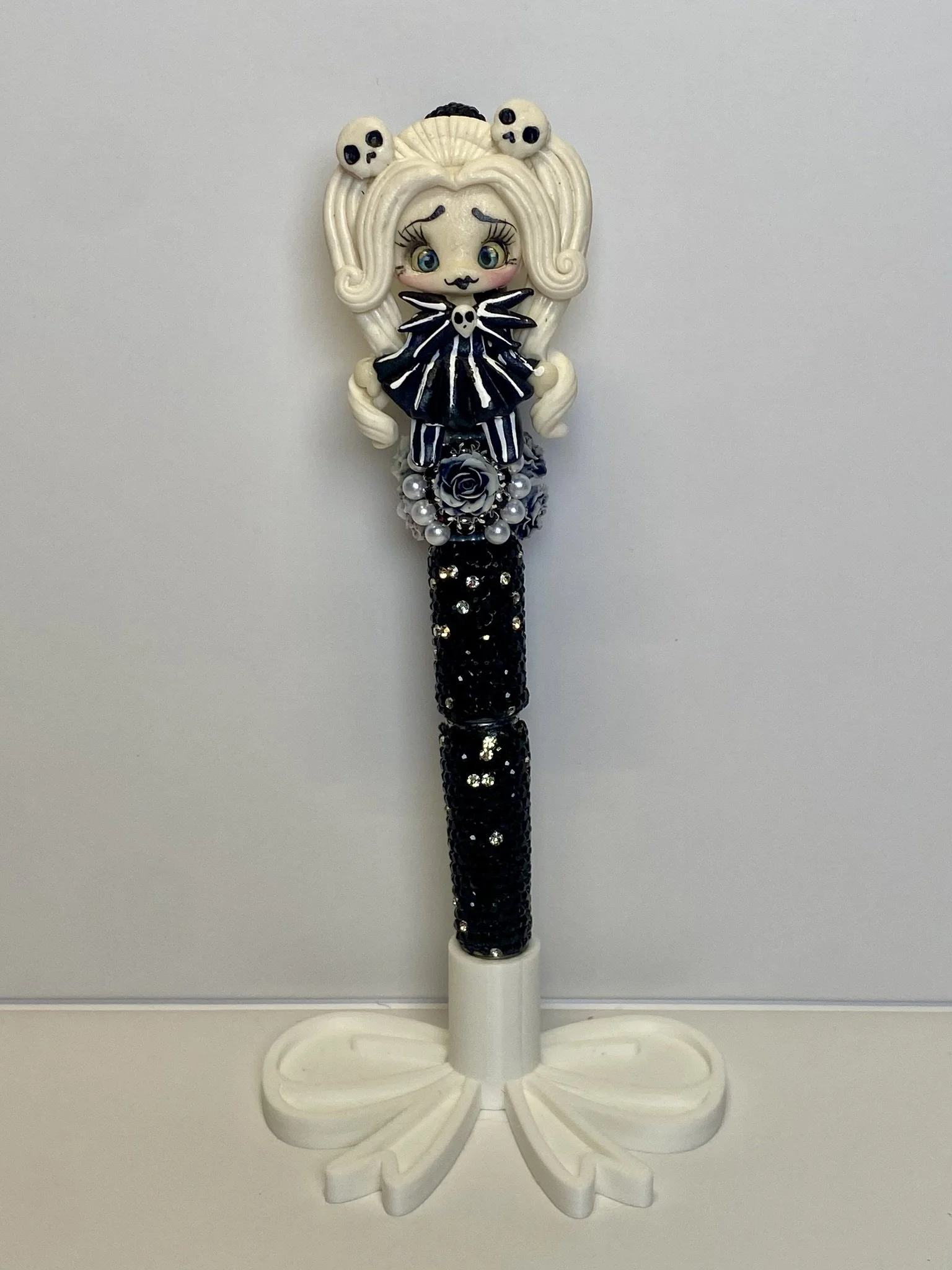 Skeleton Girl Clay Fancy Pen
