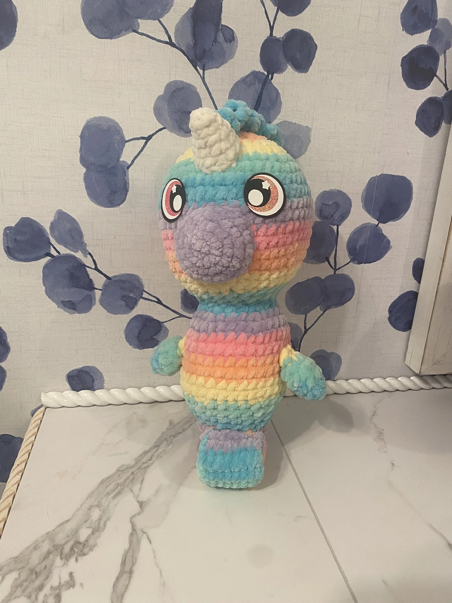 Rainbow Seahorse Plush Toy
