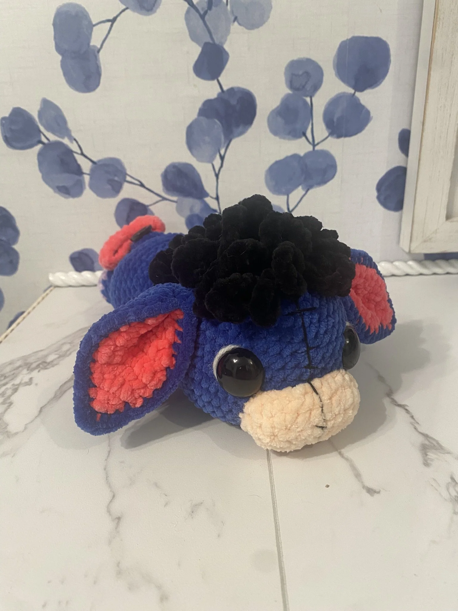 Pouty Blue Donkey Loaf Plush