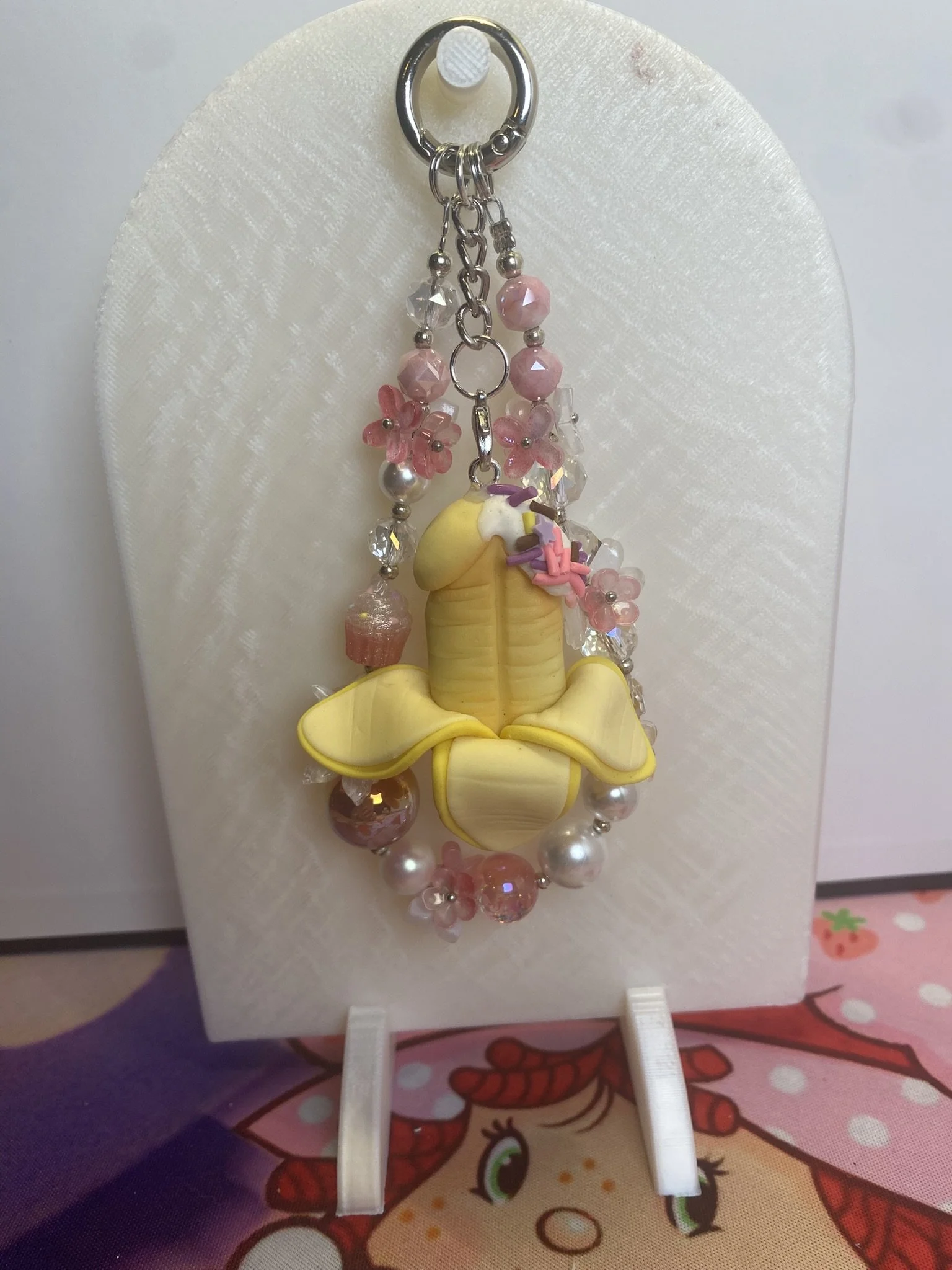 Banana with Sprinkles Deluxe Phone Chain