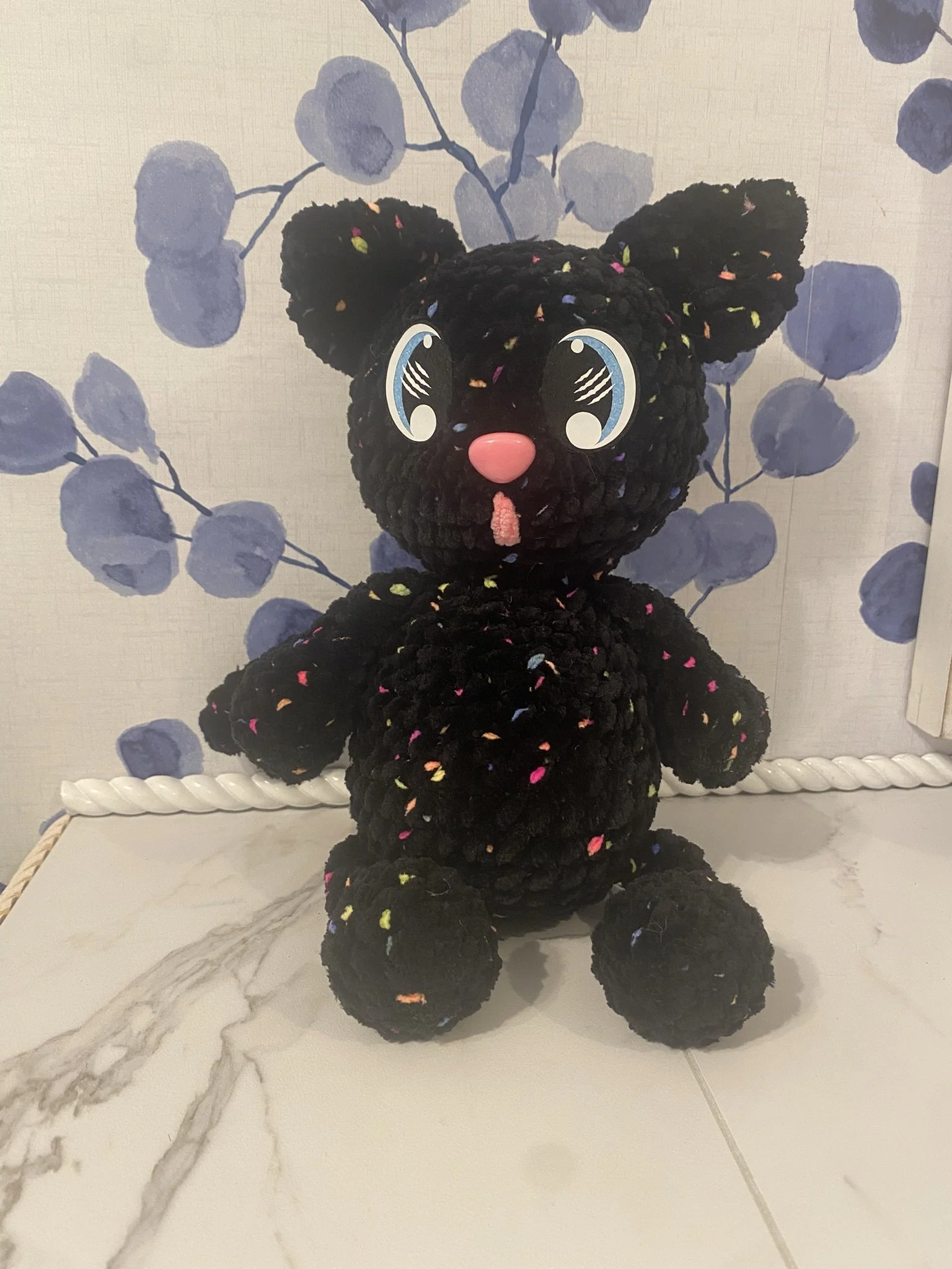 Black Cat with Sprinkles Plush Buddy