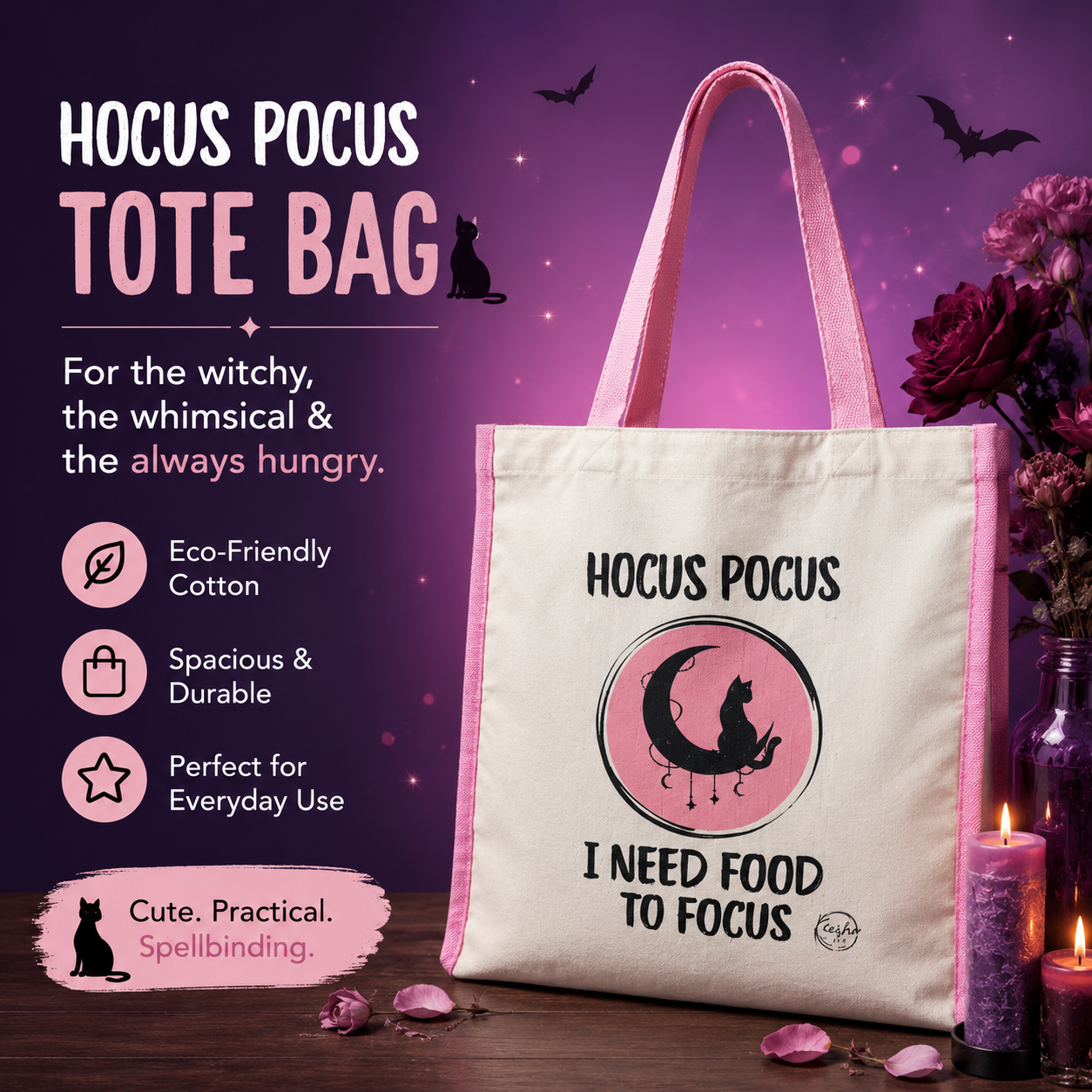 Hocus Pocus Canvas Tote Bag