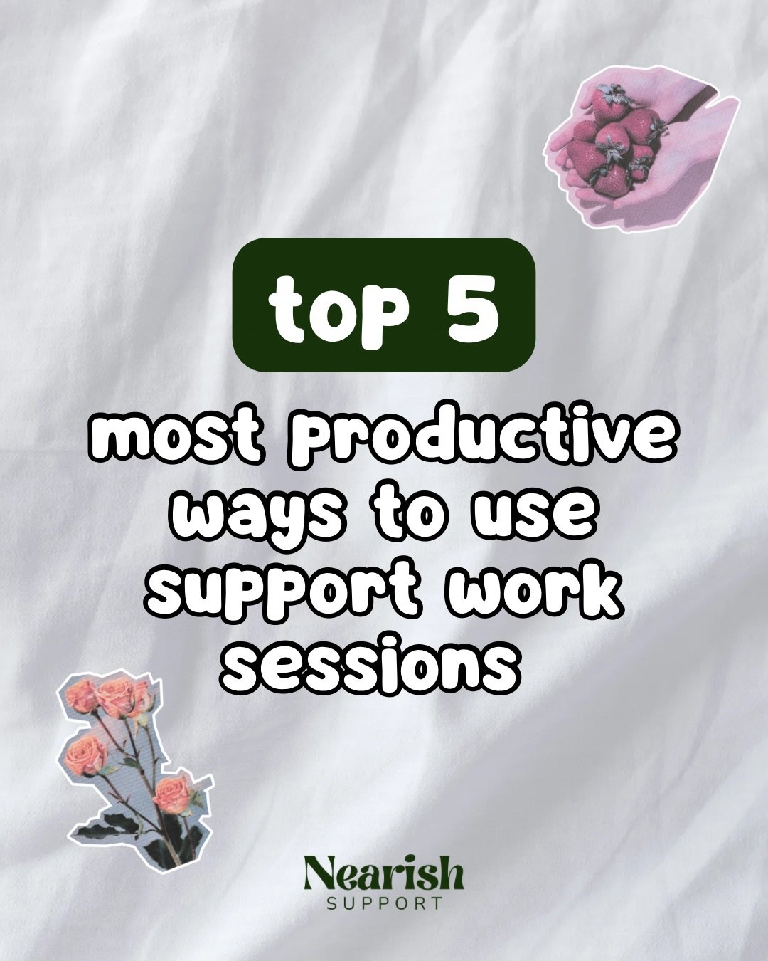 I love supporting people at Nearish to check things off their list, initiate tasks and put together a plan.

AND YET

I equally enjoy supporting people to slow down, to rest without justification and to do things that fill their metaphorical cup. 

W