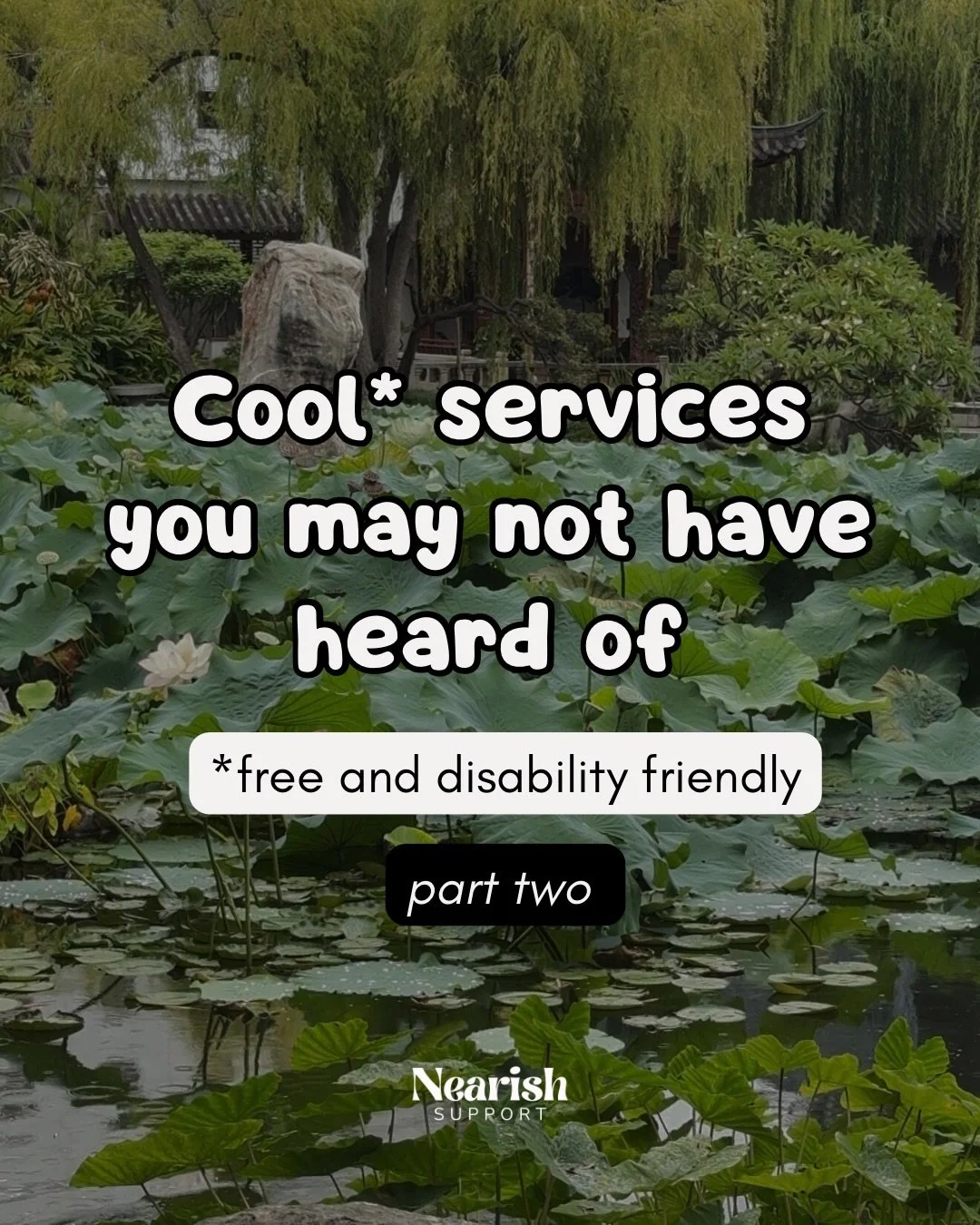 Part twoooooo

A short compilation of free disability friendly services that we&rsquo;ve heard about through community and word of mouth.

Building on from the original post which had:
- assisted bin collection services
- free sharps disposal
- dose 