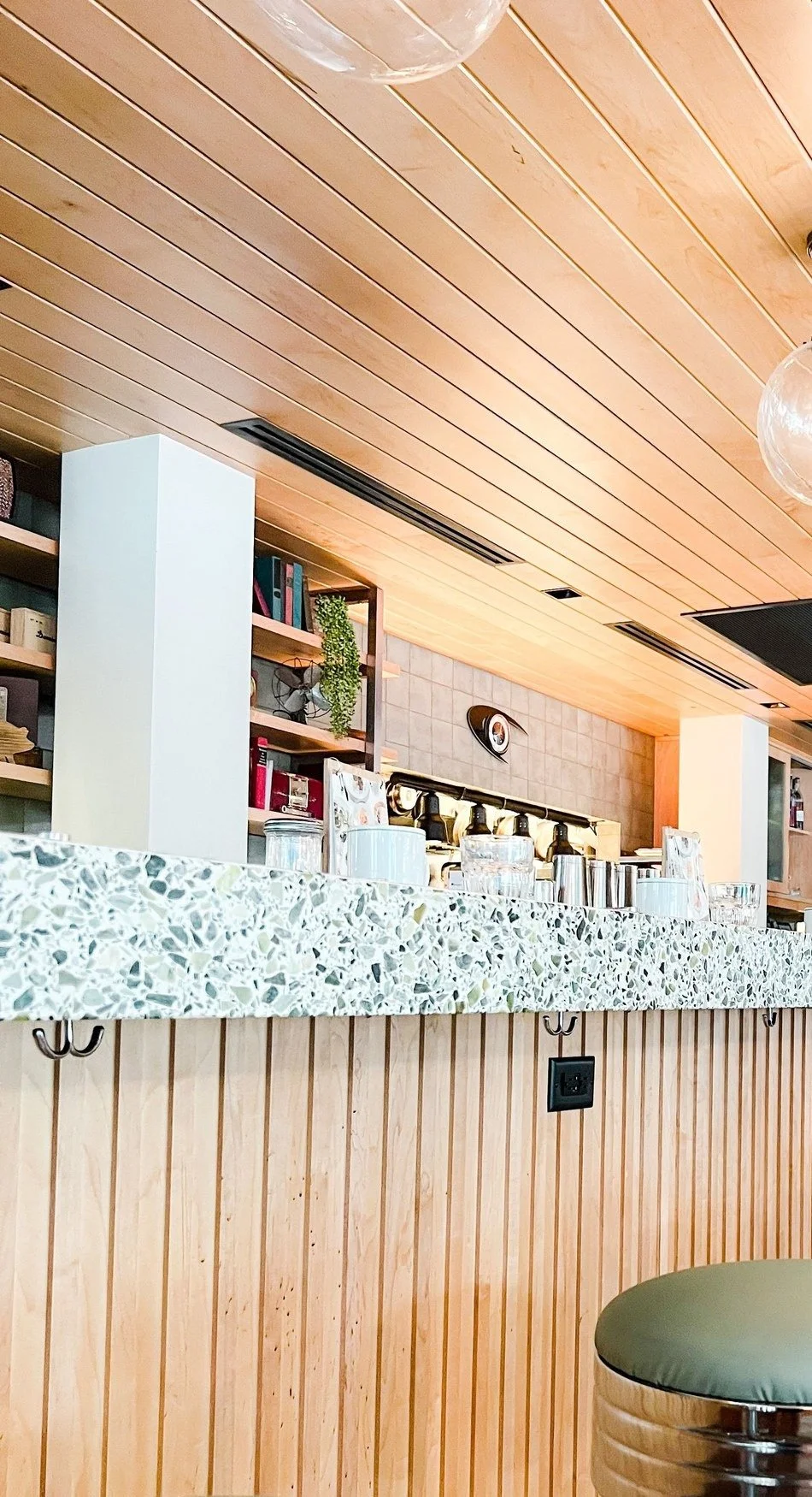 cafe_counter_seating_finish_detail.jpg: Cafe counter seating finish detail