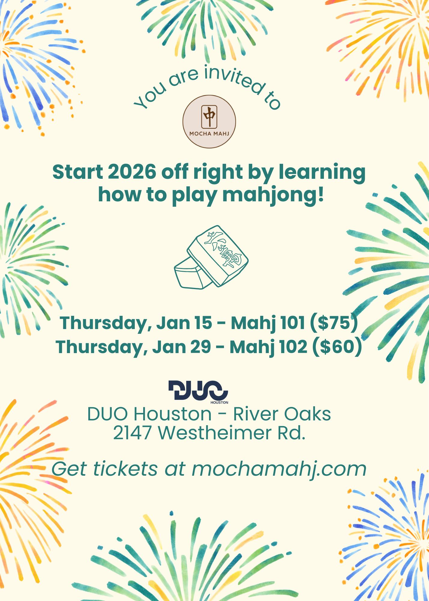 New Year: Mahj 102 - Jan 29