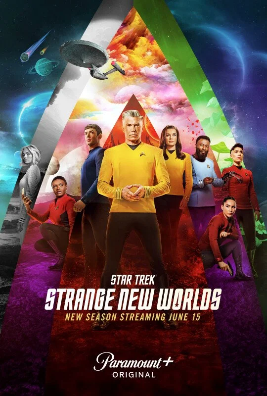 Promotional poster for TV show Star Trek: Strange New Worlds on Paramount Plus, Season two.