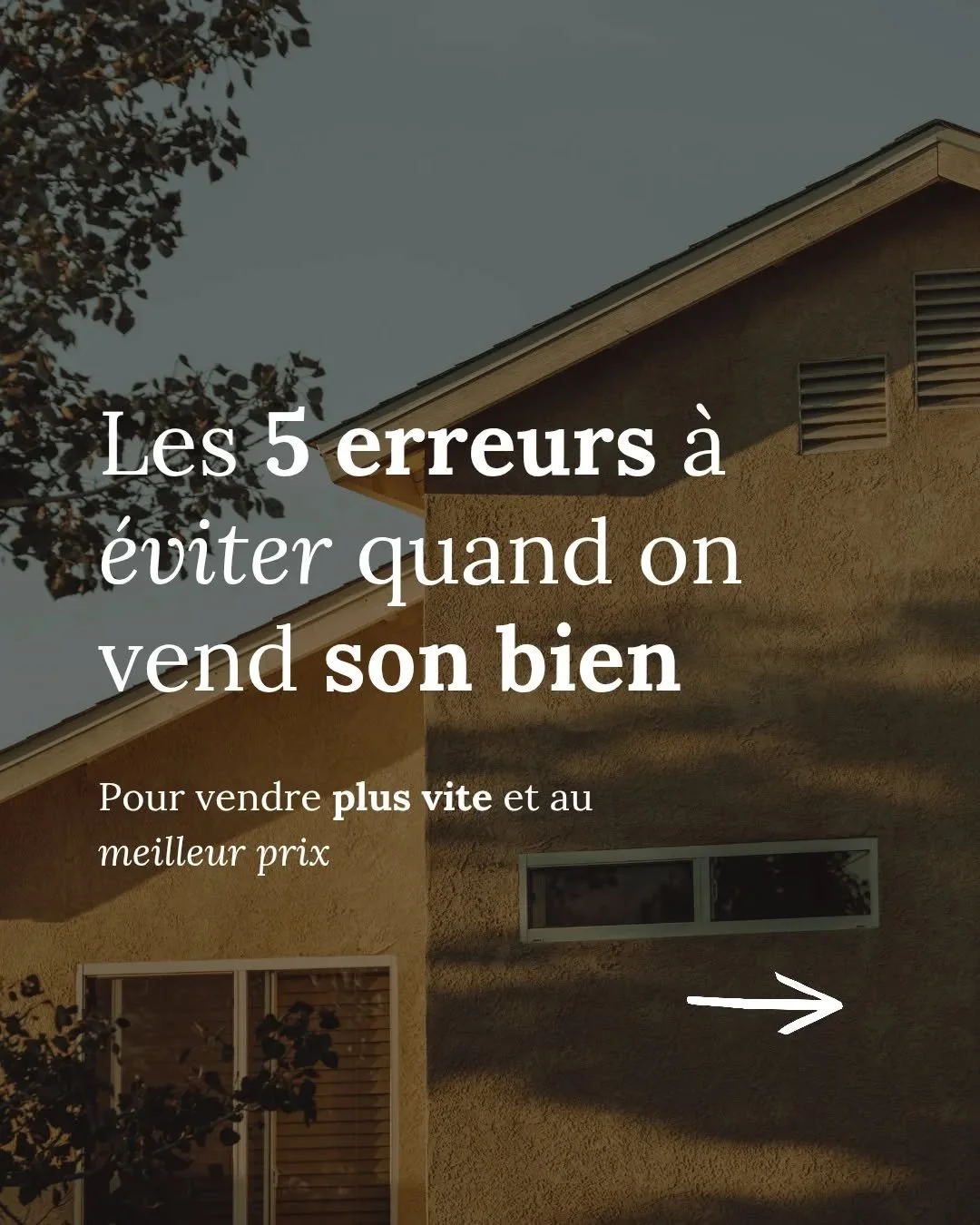 🎯 Vous voulez vendre votre bien rapidement et au bon prix ? 
Attention &agrave; ces 5 erreurs fr&eacute;quentes qui peuvent tout faire capoter...

Swipez pour les d&eacute;couvrir ➡️
Et &eacute;vitez les pi&egrave;ges dans lesquels tombent (presque)