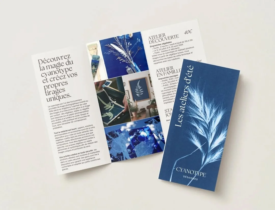Cet &eacute;t&eacute; je proposerai des ateliers cyanotype &agrave; D&eacute;saignes ! 3 ateliers seront ouverts : Atelier D&eacute;couverte, Atelier en Famille et Stage Demi-journ&eacute;e.
Plus d'infos &agrave; venir...