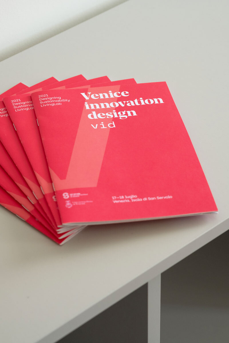 Immagine coordinata della seconda edizione di Vid – Venice Innovation Design, dedicata al design sostenibile.
