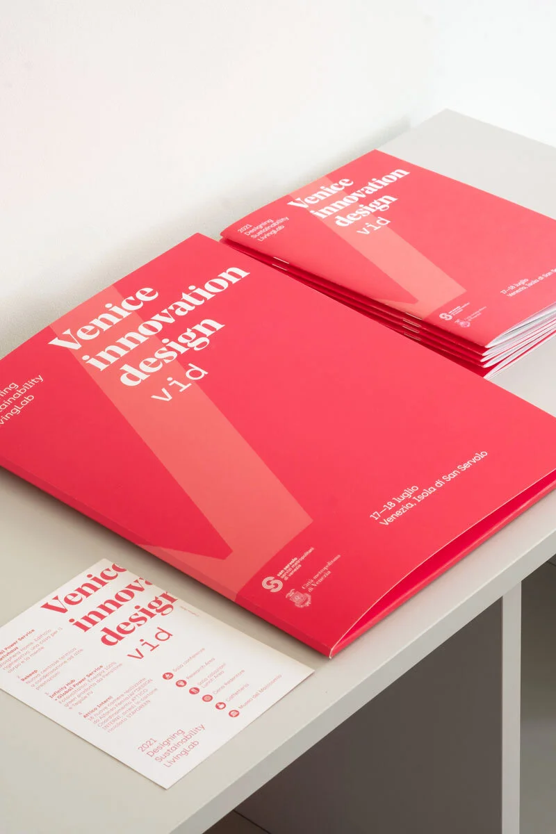 Immagine coordinata della seconda edizione di Vid – Venice Innovation Design, dedicata al design sostenibile.
