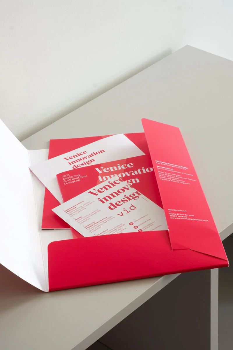 Immagine coordinata della seconda edizione di Vid – Venice Innovation Design, dedicata al design sostenibile.