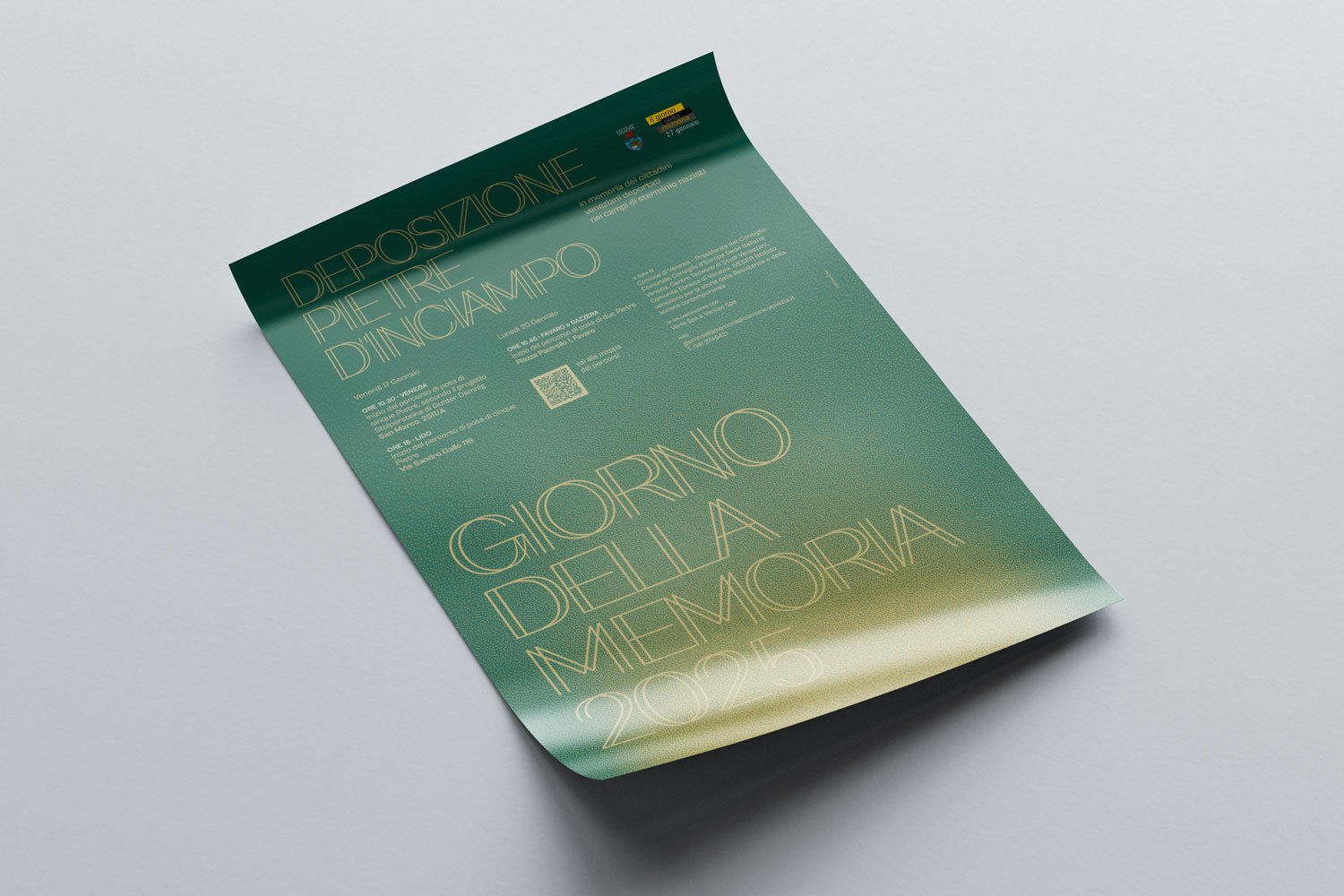  Locandina per la Deposizione delle Pietre d’Inciampo 2025 del Comune di Venezia. 