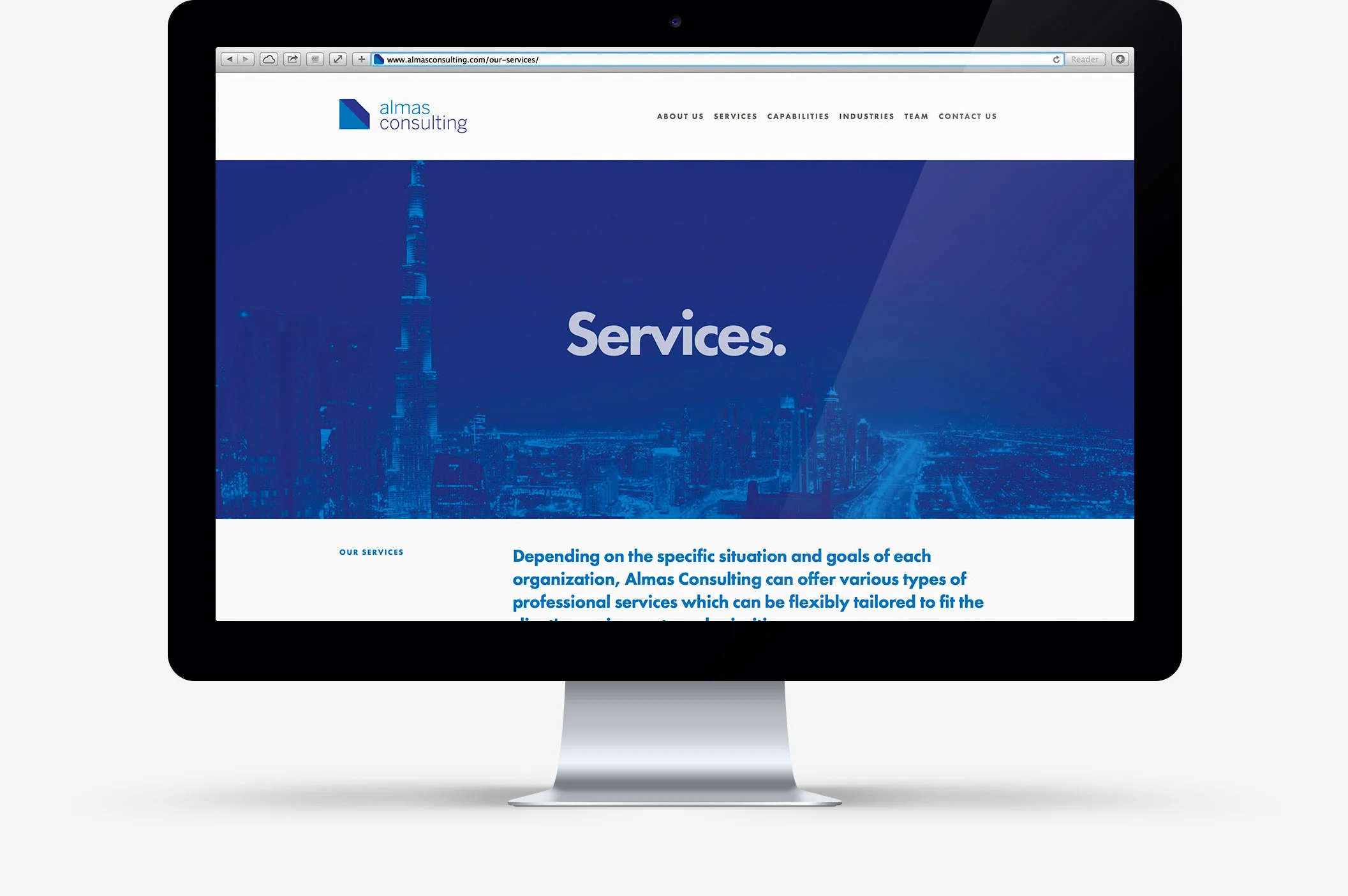 Almas Consulting website
