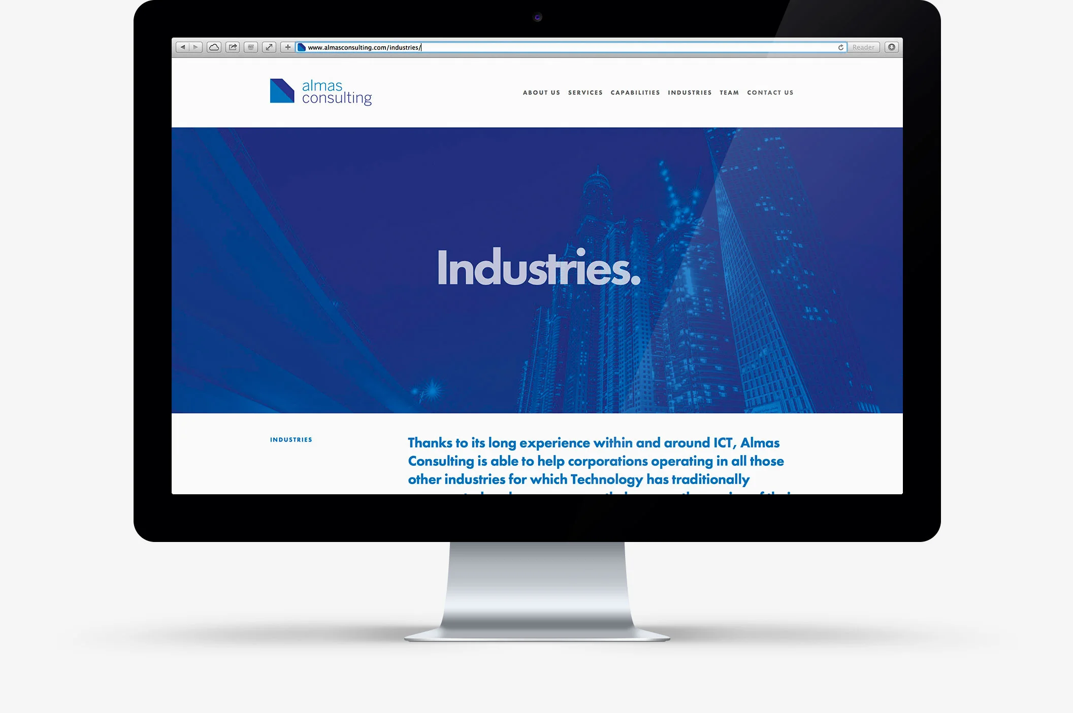 Almas Consulting website