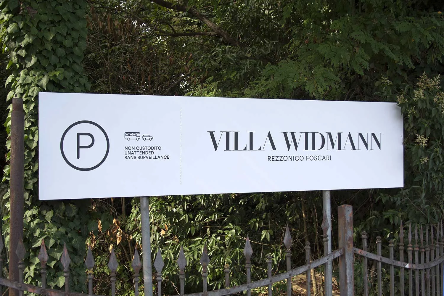 Segnaletica/Wayfinding Villa Widmann Rezzonico Foscari, Parcheggio