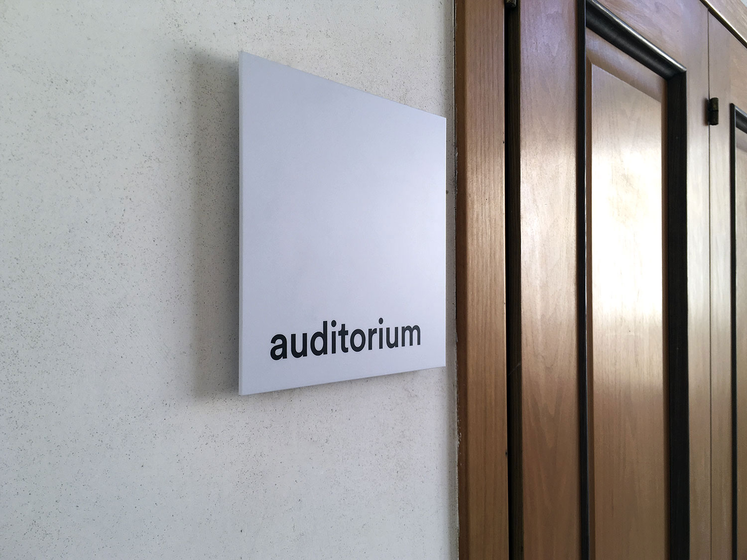 Segnaletica/Wayfinding Villa Widmann Rezzonico Foscari, Auditorium