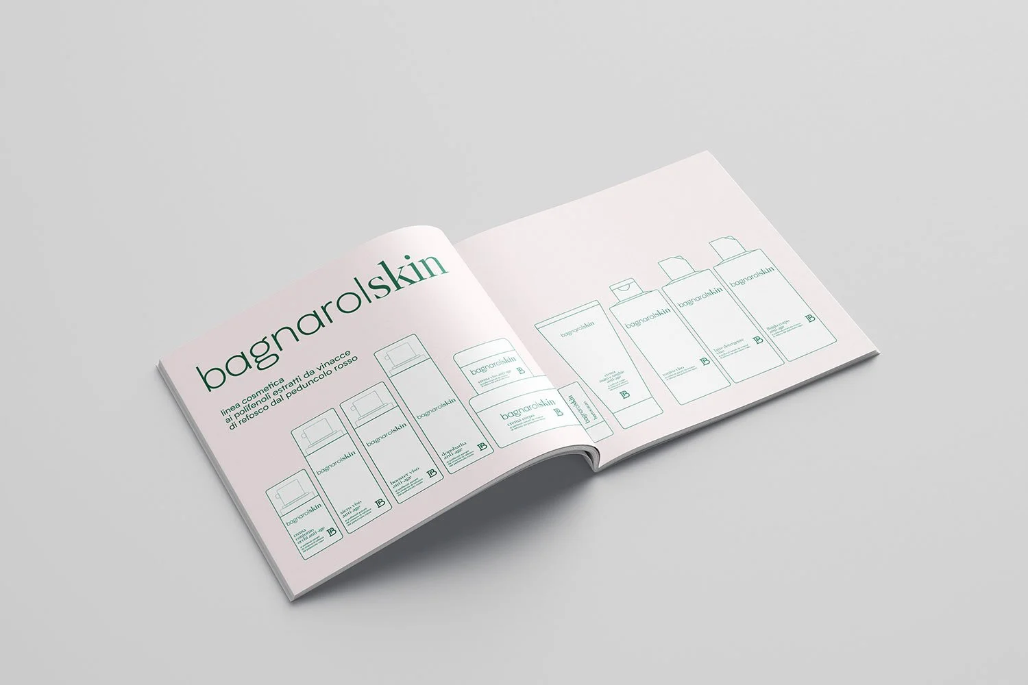 Brochure e scatti fotografici per i prodotti della linea cosmetica Bagnarolskin, realizzata con gli estratti delle vinacce di Refosco dal Peduncolo Rosso dall’azienda vitivinicola friulana Bagnarol