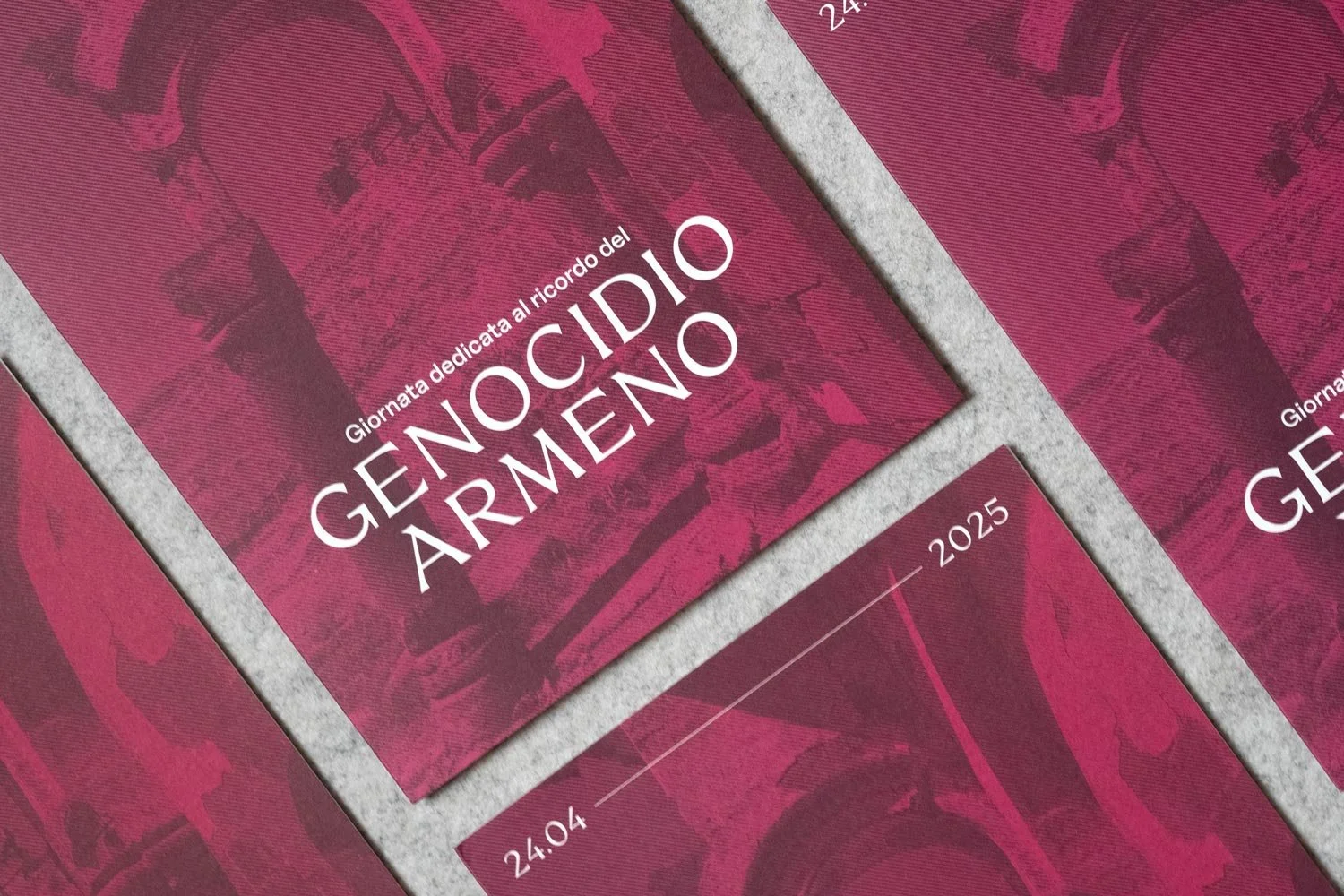  Programma pieghevole Giornata del Ricordo del Genocidio Armeno – progetto grafico 