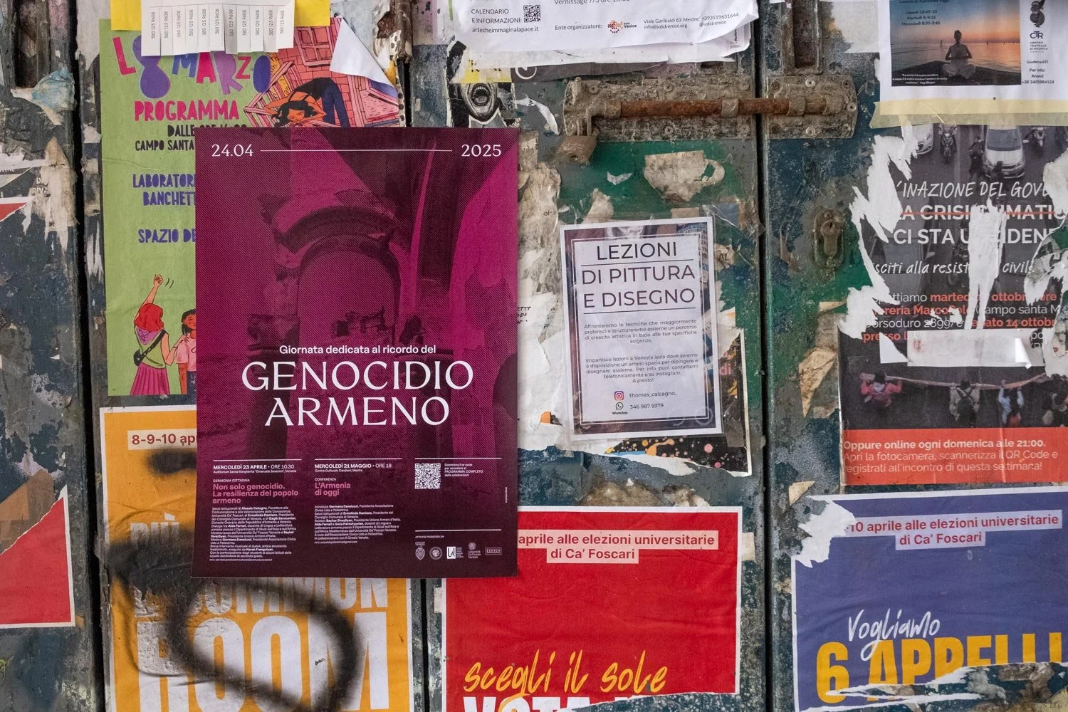  Locandina per la  Giornata dedicata al ricordo del Genocidio Armeno , a cura del Comune di Venezia in collaborazione con l’Università Ca’ Foscari Venezia e l’Unione Armeni d’Italia 