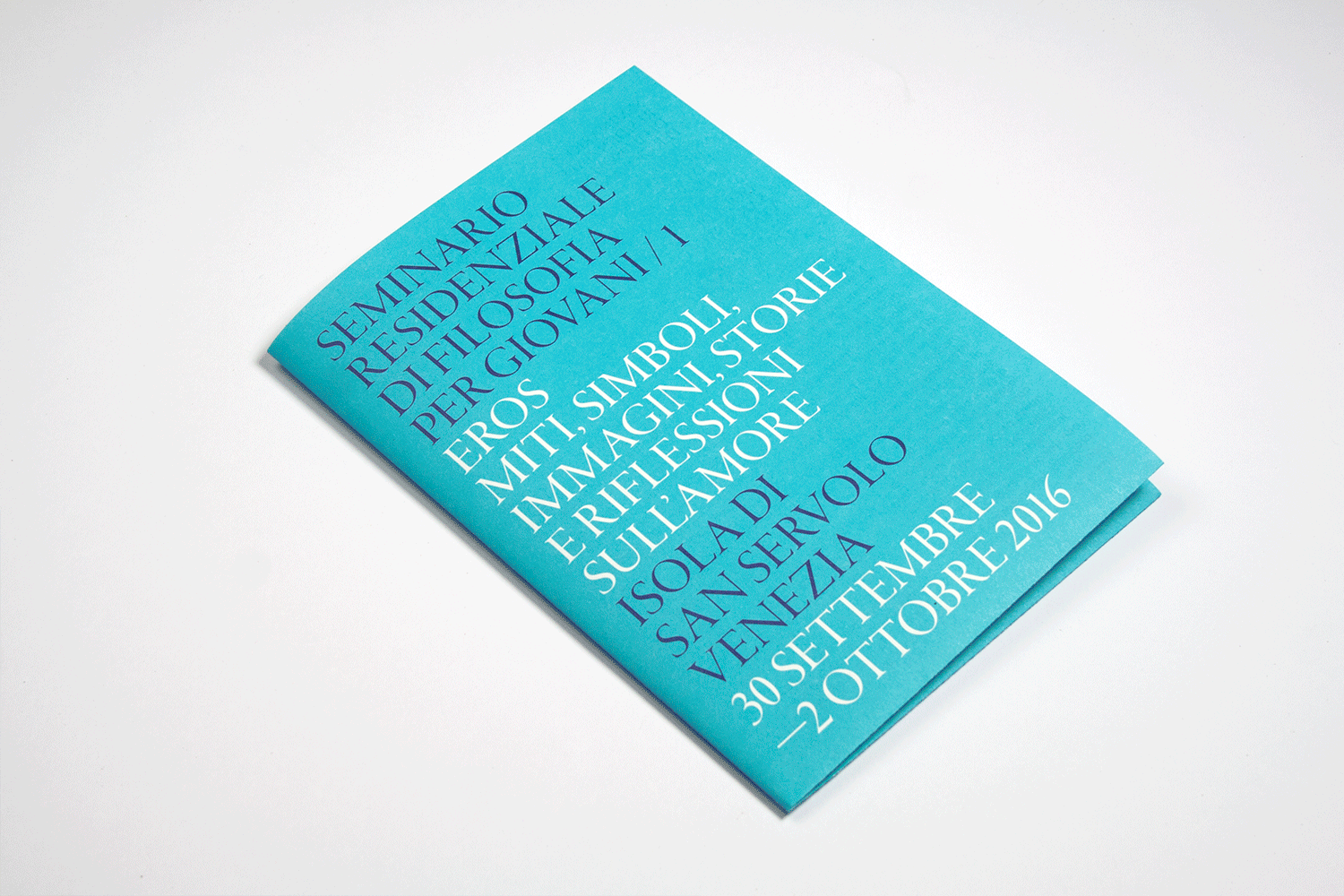 Pieghevole/Locandina per Seminario Residenziale di Filosofia per Giovani a San Servolo