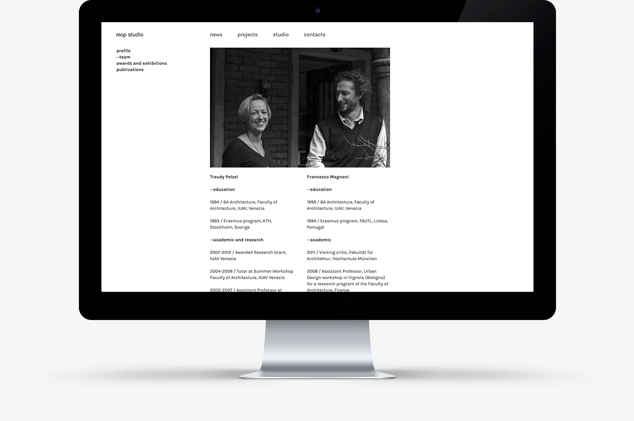 website map studio / francesco magnani e traudy pelzel
