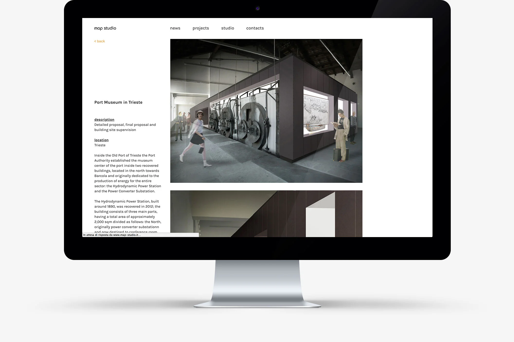 website map studio / progetto porto trieste 