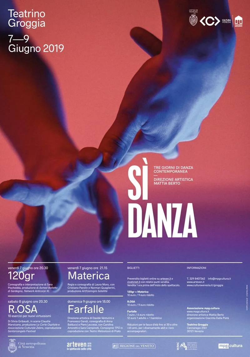 Manifesto "Sì danza" al Teatrino Groggia