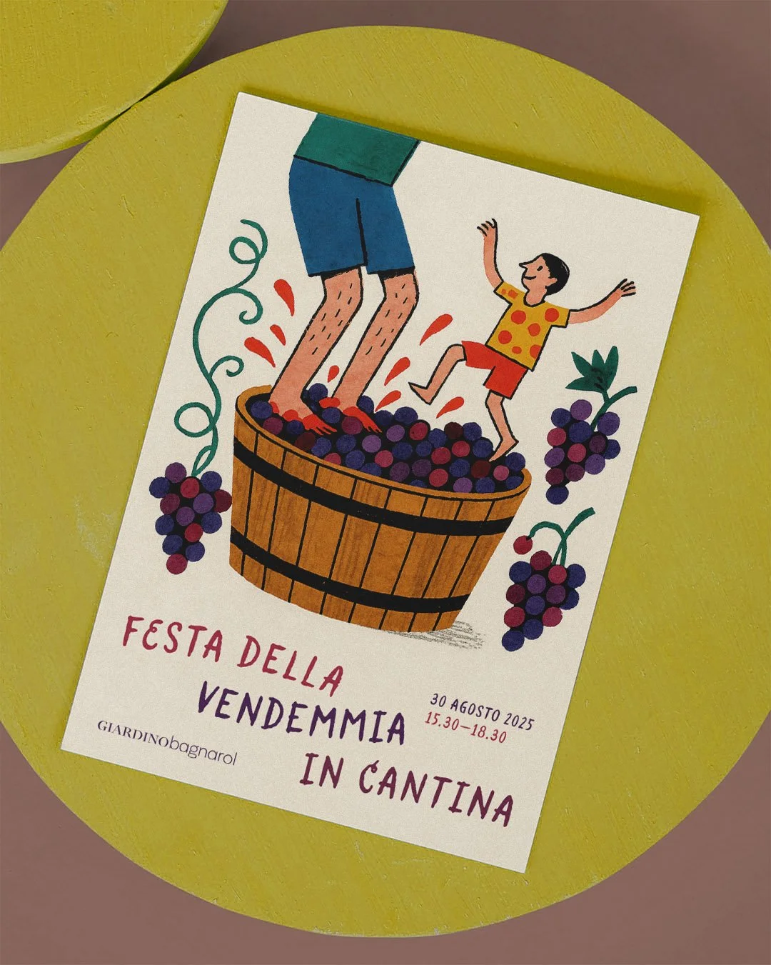 Flyer per la "Festa della Vendemmia in Cantina" Bagnarol