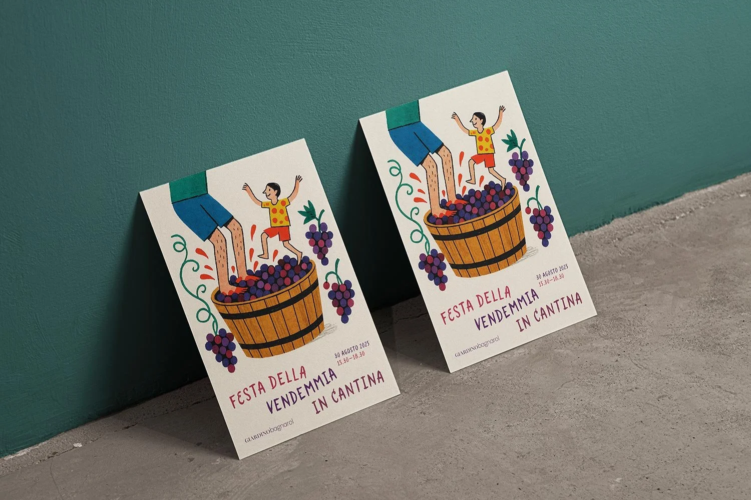 Flyer per la "Festa della Vendemmia in Cantina" Bagnarol