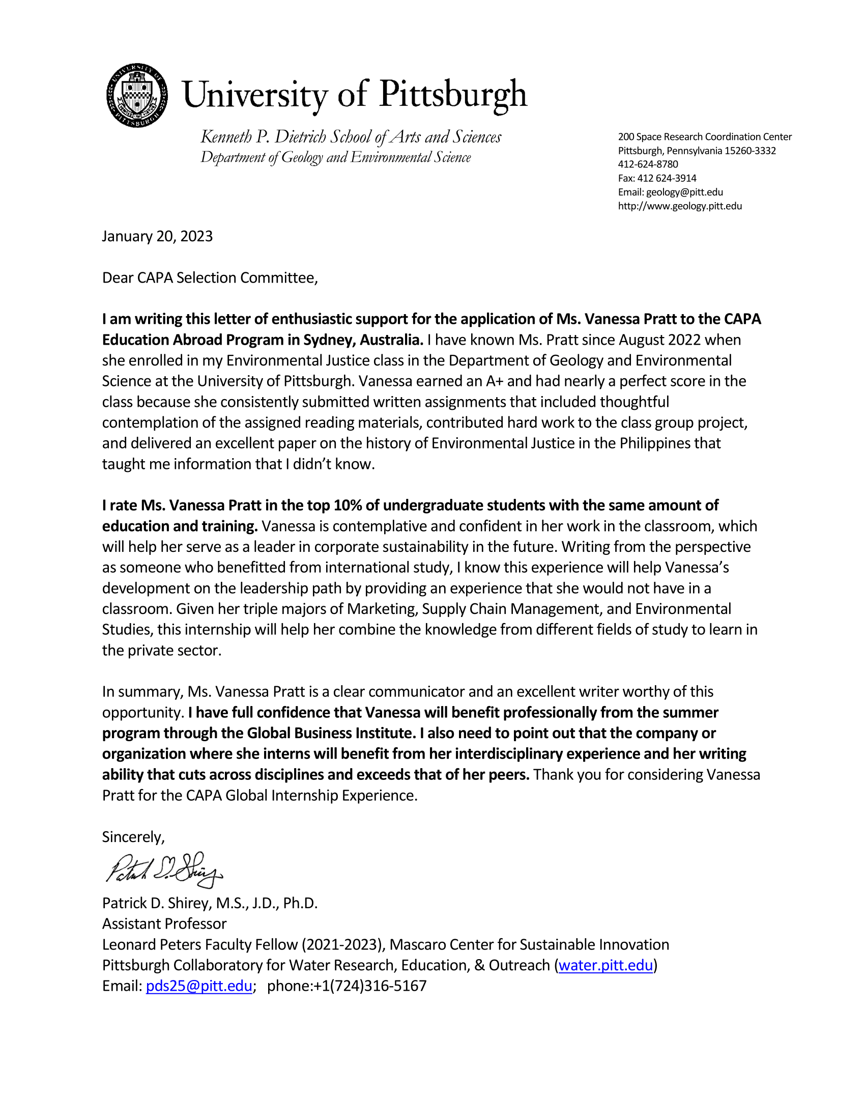 Patrick Shirey - Environmental Law & Policy Professor