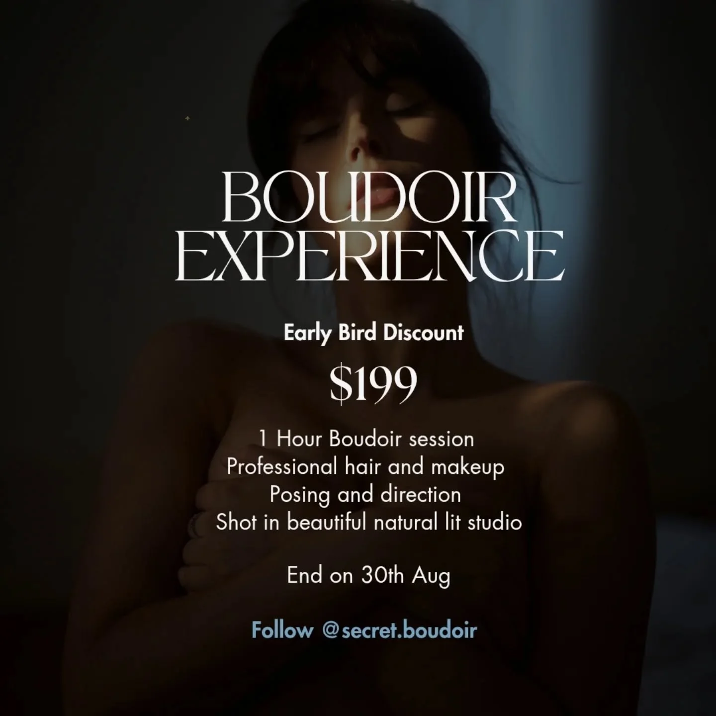 Starting again. The new website is almost ready to launch. I'm so excited to continue my journey into Boudoir photography. Please DM me if you're keen to have your own Boudoir experience, cant wait to meet you. 🙂